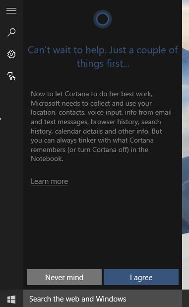 cortana setup windows 10 cortana setup windows 10